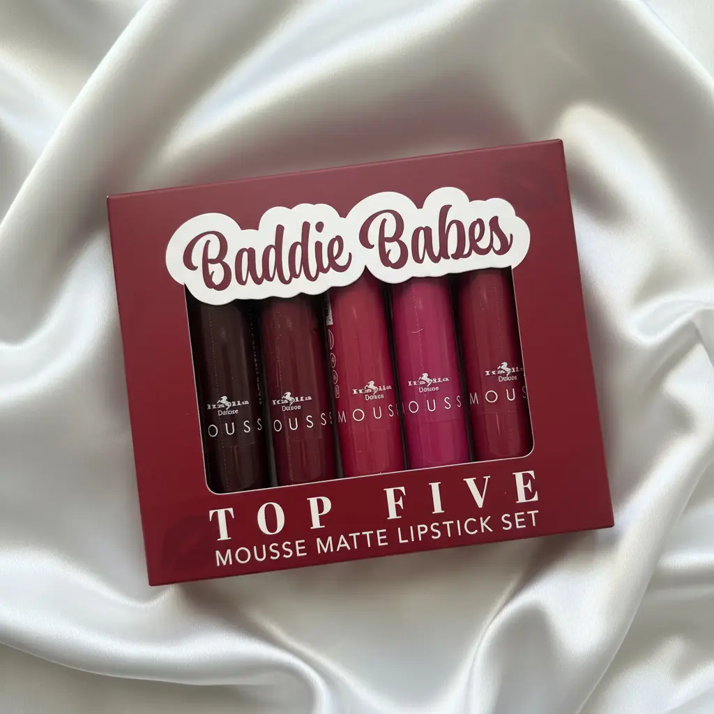 BADDIE BABE Top Five Mousse Matte Lipstick Set - Italia Deluxe