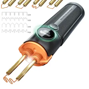 Plastic Welder Kit, Cordless Hot Stapler Plastic Welding Repair Tool with 4000mAh Rechargeable Battery & LED Light, Portable Plastic Repair Kit for Car Bumper, Dashboard, Kayak, Toys