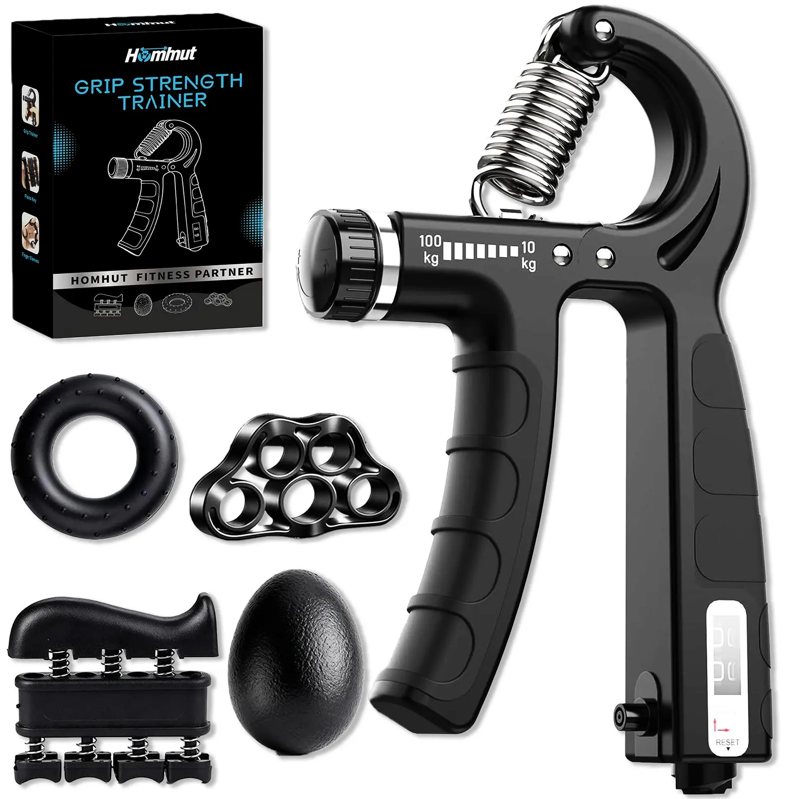 5-in-1 Adjustable Hand Grip Set | Forearm Vein Enhancer with