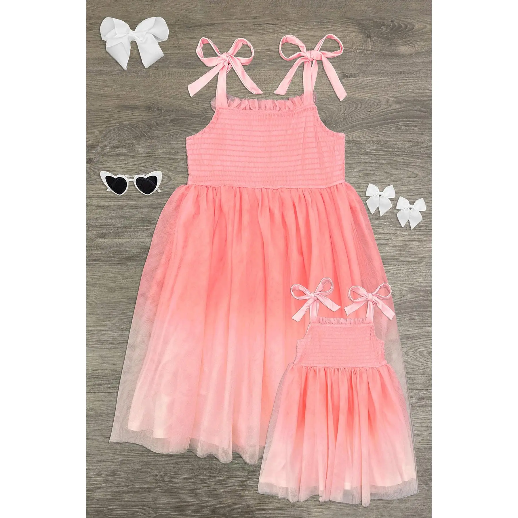 Mom & Me - Light Pink Ombre Tulle Dress Mom & Me - Light Pink Ombre Tulle Dress