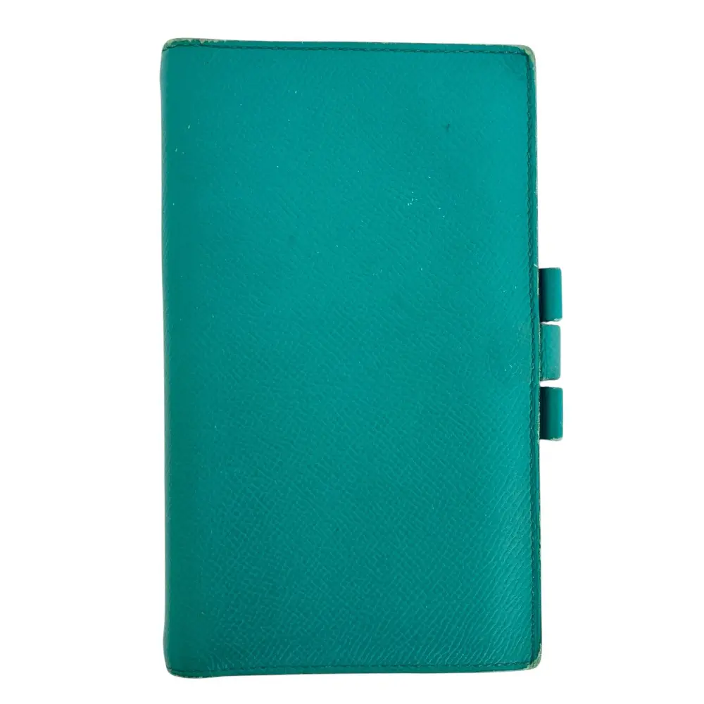 Pre-owned HERMÈS Calfskin Small Leather Goods Hermes Agenda Vision Epsom Leather Notebook Cover