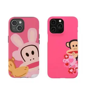 Paul Frank Monkey Design Tough Phone Case Kawaii Unique Cute Aesthetic Cover Impact Resistant for iPhone