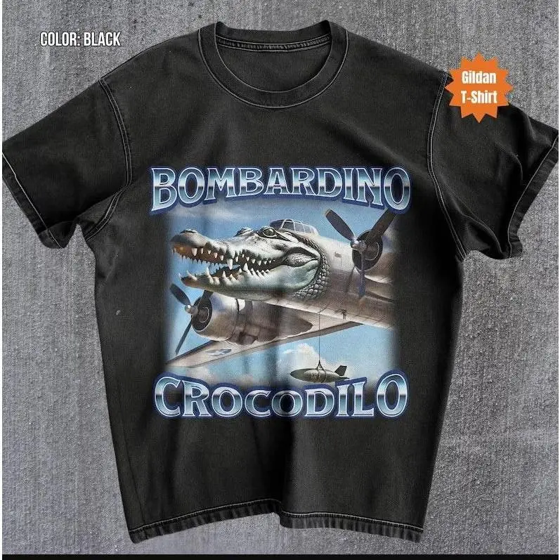 Bombardino Crocodilo Hilarious Flying Reptile Tee