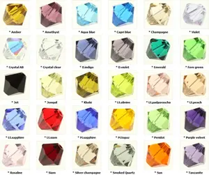 100pcs Adabele Austrian Faceted Bicone Crystal Beads, 10mm, Hole ID 1.3mm, | U Pick Color