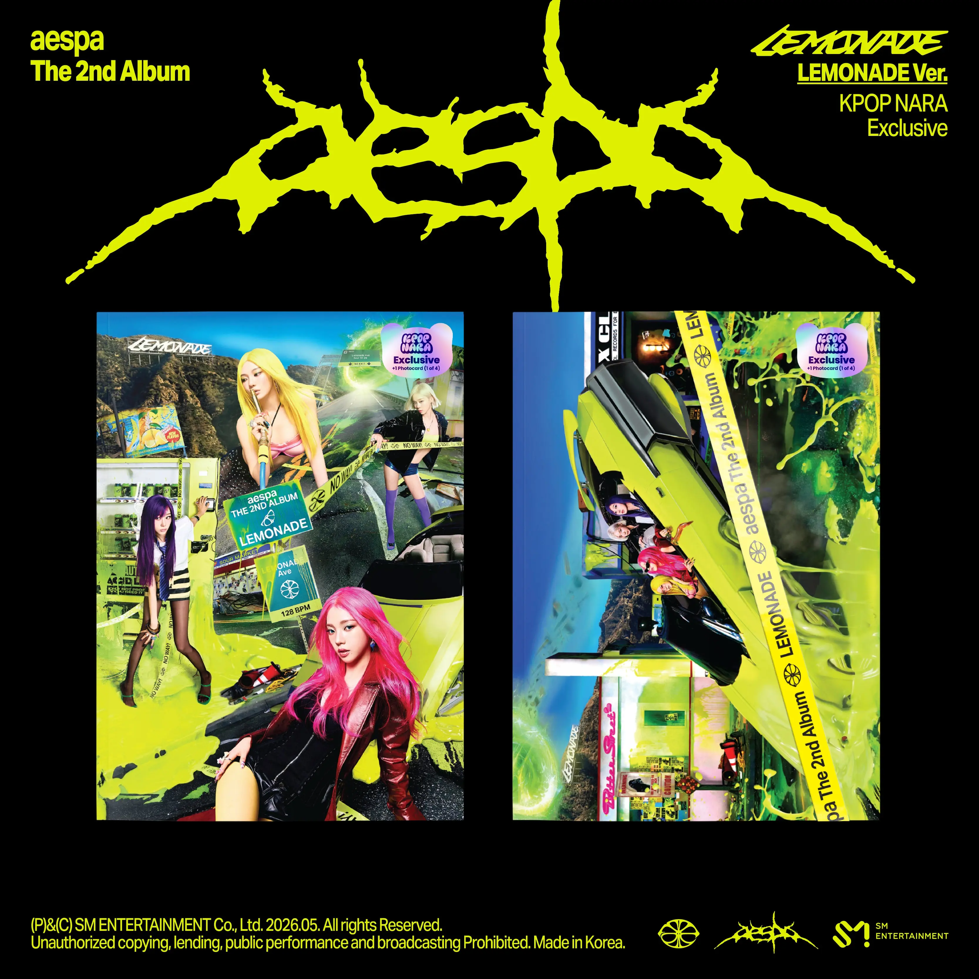 aespa - The 2nd Album ‘LEMONADE’ (LEMONADE Ver.) (Kpop Nara Exclusive)