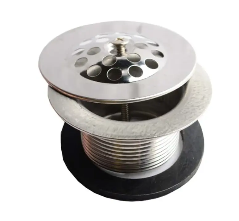 Avalon Waste and Overflow Shoe Plug Strainer 1-7/8" Diameter 11-1/2" Thread Stainless Steel Drainage Solution for Home or Commercial Use