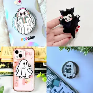 Holographic Ghost MagSafe Grip, Spooky Bookish Phone Stand, Middle Finger Ghost Grip, Cute Ghost PopSocket