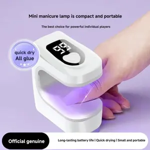 Mini UV Nail Lamp: USB rechargeable flash curing lamp, suitable for nail polish glue, UV light, LED display screen, portable nail lamp, nail dryer, nail care tools