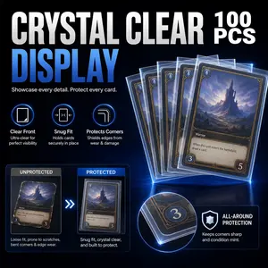 100pcs Card Sleeves Cards Protector,Folder Case Holder, Transparent Games Card Sleeves Gift,Clear Tarot Card Sleeves ,Small Card Sleeves Card Sleeves for Trading Cards Card Protector Sleeves, Idol Card Protector,for professional games or card collections