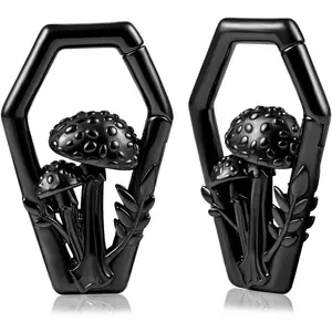2PCS Ear Gauges Stainless Steel Mushroom Ear Weights For Stretched Ear Lobes Ear Plugs Fashion Piercing Body Jewelry