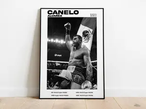 Boxing Poster Canelo Alvarez MMA Poster, Sport Star Wall Art (No Framed)