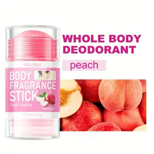 1 PCS, Refreshing Peach Scent Body Deodorant, Smooth Solid Fragrance Stick for All-Day Fresh Confidence