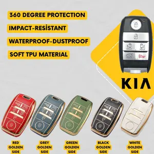 KIA 6-Button Key Fob Cover for Sedona - Tpu Smart Key Case