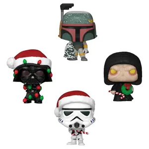 Star Wars Holiday Funko Pocket Pop! Mini-Figure 4-Pack Set Display
