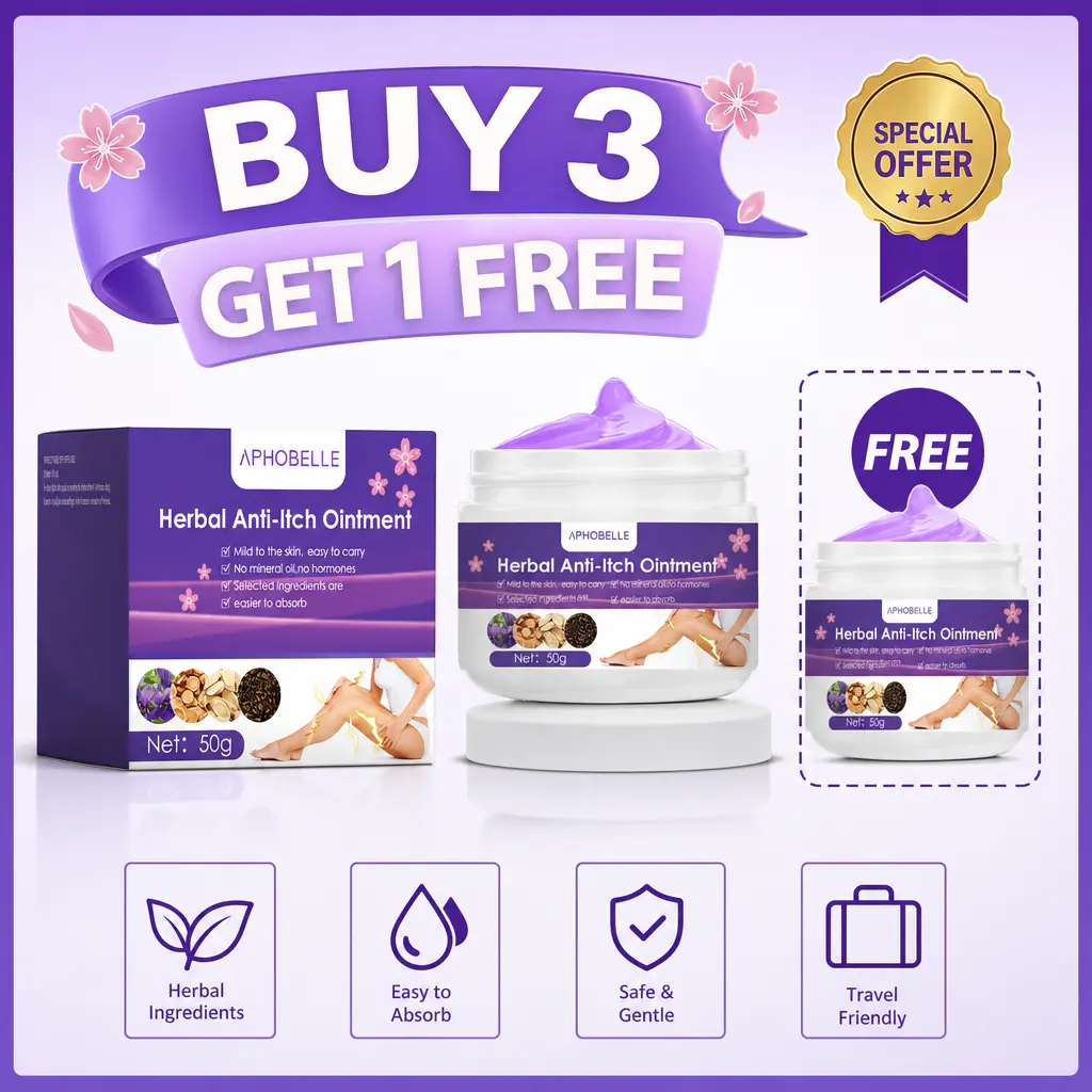 APHOBELLE Natural Itch-Calming Skin Ointment - Alcohol-Free, Non-Greasy, Portable Body Care Balm for All Skin Types, Balances Moisture, Long-Lasting Comfort, Exclusive Buy 3 Get 1 Free