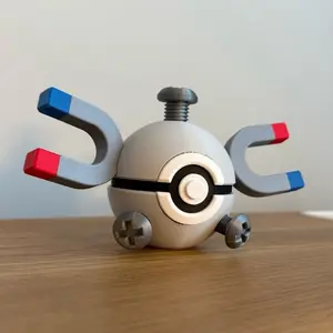 #0081 Magnemite Ball - Made to Order, High-Quality PLA, 3D Printed Pokeball Figure, Decor Decoration Ornament Desk