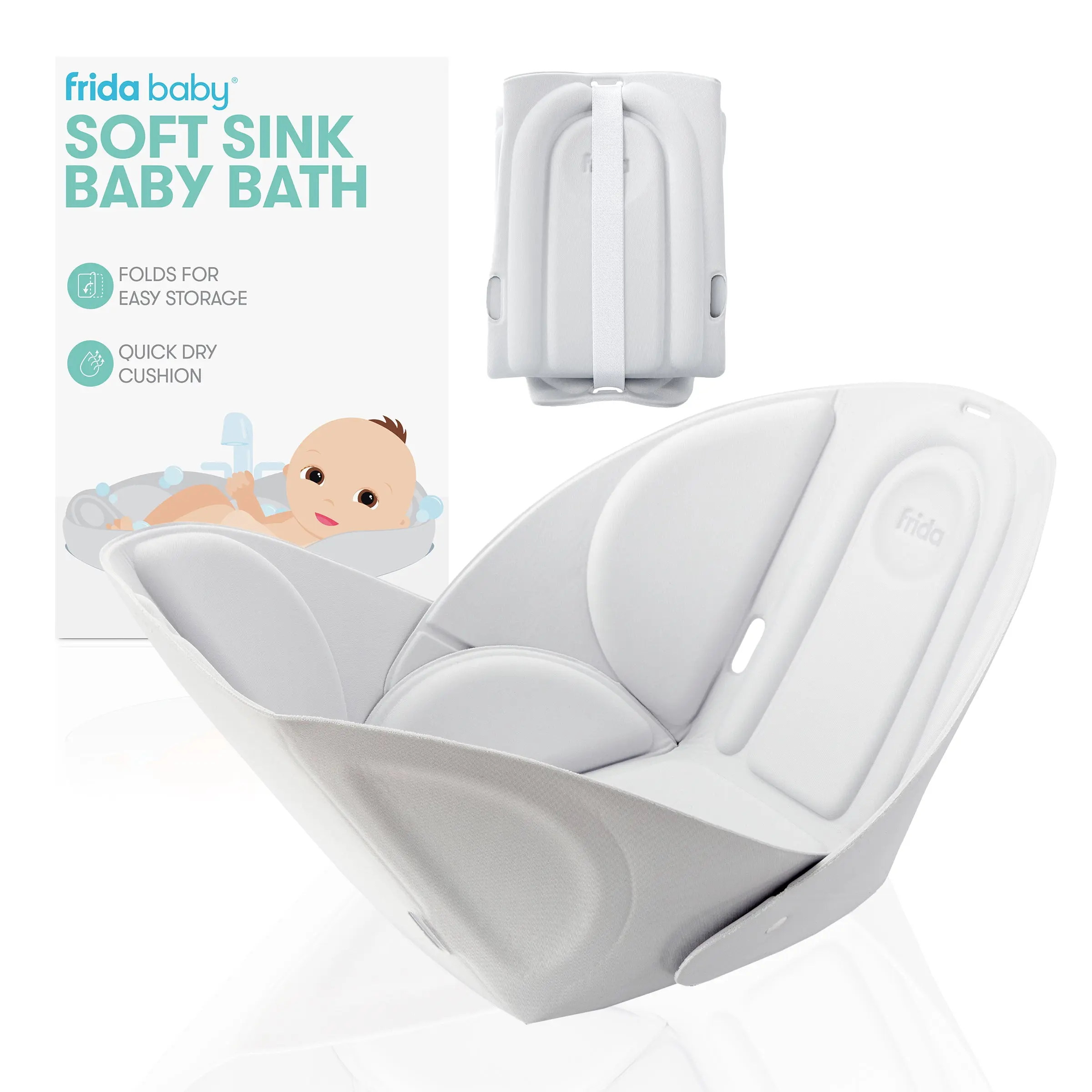 Frida Baby Soft Sink Baby Bath - Quick Dry, Foldable, and Safe for Newborns Frida Baby Soft Sink Baby Bath - Quick Dry, Foldable, and Safe for Newborns