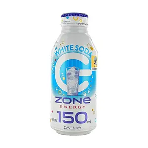 Suntory ZONE Energy Drink, Lactic Acid Bacteria Soda Flavor, 400ml - 150mg Caffeine Boost, Refreshing Sweet Taste, Strong Carbonation