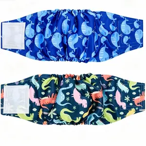 2-Pack Reusable Dog Diapers, Washable Pet Belly Wrap, Puppy Underwear, Unscented, Universal Size, Pet Care Urinary Pads
