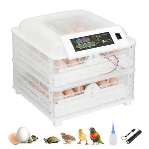 112-Egg Incubator, 2 in 1 Fully Automatic with Auto-Turning & Digital Temperature Control, Transparent Visible Design for Chicken, Duck, Goose, Quail and Bird Eggs