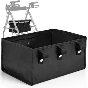 Rollator Seat Bag - Under-Seat Storage Tote, Black