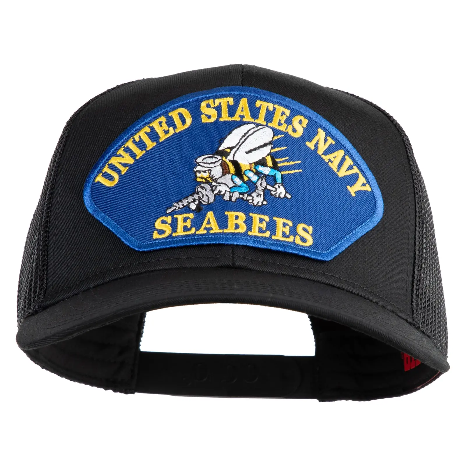 United State Navy Seabees Blue Patched Solid Cotton Twill Mesh Prostyle Cap