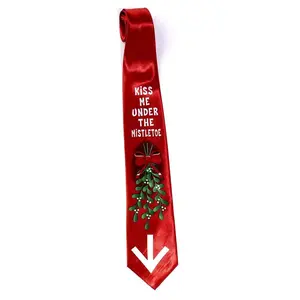 Kiss Me Under The Mistletoe Christmas Tie
