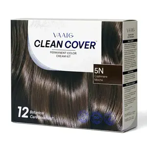 Vaaig Hair Dye Cream 5N Cashmere Mocha Salon-Grade Vibrant Color Long-Lasting Fade-Resistant Gentle for Sensitive Scalp Low-Allergy Formula Dermato logically Tested Food-GradeCertified Safe for Home Use Easy Application All-in-One Hair Coloring & Care