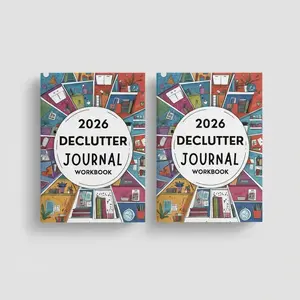2026 ADHD Declutter Journal Workbook, 2 Counts/set Multi-color Paper Notebooks with Weekly, Monthly, Annual Checklists and Home Cleaning Schedules, Daily Guided Journal