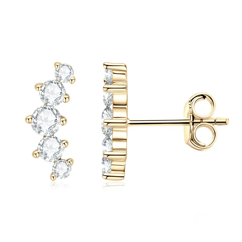 Crescent earrings [K gold]