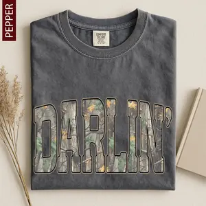 Darlin Camo Western Shirt, Retro Distressed Cowboy Quote Graphic Tee, Darlin Shirt, Country Girl Concert Shirt, Rodeo T-shirt