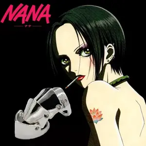 Anime Nana Oosaki Rings Cool Punk Gothic Rock Scroll Joint Armor Finger Rings for Women Men Cosplay Jewelry