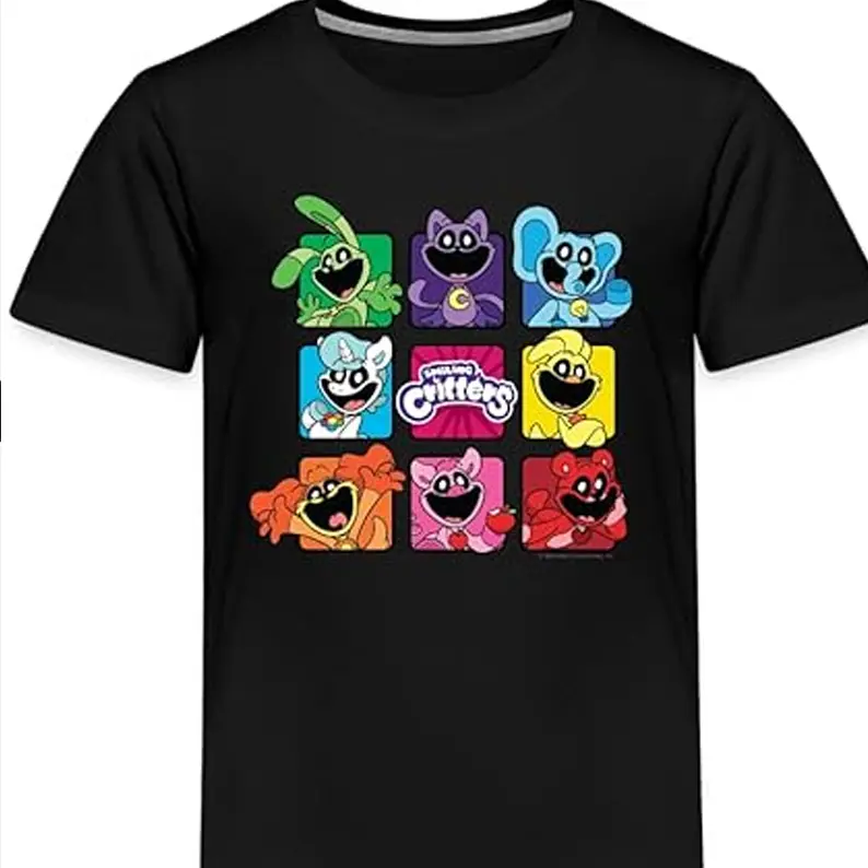 Mad Engine Poppy Playtime Boys' CH2 Bad Guys Huggy Mommy Long Legs Boxy Boo Character Graphic T-Shirt
