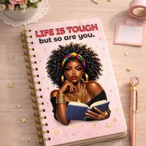 “5x7 Motivational Afro Queen UV Decal – Waterproof Glossy Sticker”