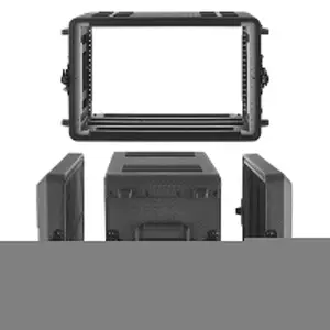 【Father's Day】VEVOR 6U Rack Case, 12 in Depth, Rackmount Flight Case Shallow Rack with Microphone Compartment, Polyethylene Construction, Recessed Latches, Easy Installation, for Amplifier, 8.7 in Internal Depth