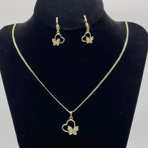 Set de aretes y cadena acero inoxidable