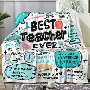Teacher Gifts Blanket For Women Men, Soft Flannel Throw, Best Teacher Appreciation Gifts From Student For Graduation, Retirement, Teachers' Day,summervibes