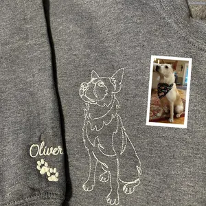 Custom Embroidered Pet Portrait From Photo Dog Cat Portrait Personalized Gift Coquette Shirt, Sweater , Hottrend Fashion