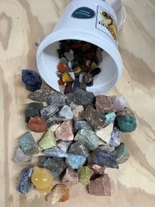 THE MINI MONSTER MINER NATURAL CRYSTAL RAW STONE QUART MINING BUCKET