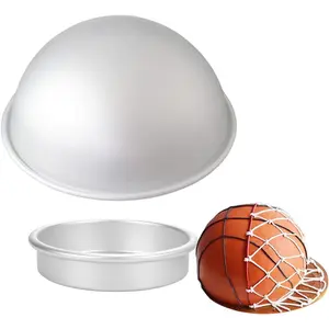 8 Inch 3D Half Ball Cake Sphere Pan to Create Any Ball Shaped Soccer Shaped Cake DIY Baking Pans for Birthday