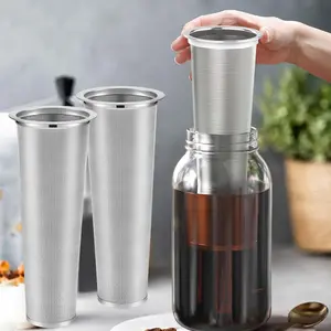2 Pcs Cold Brew Coffee Filter Stainless Steel Filter Coffee Tea Soaker Coffee Filter Canned Mesh Coffee Filter for Wide Mouth Mason Canned Iced Tea Maker Birthday Infuser summervibes