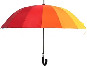 Biggdesign Moods Up Umbrella, Rainbow Umbrella Windproof Strong, Automatic, Strong Stick Umbrella For Rain, Colorful, for Men and Women