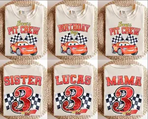 Custom Cars Birthday Comfort Colors/Gildan Shirt, Birthday Boy Tee, Pit Crew Shirts, Family Birthday Trip Tshirt, Birthday Tees