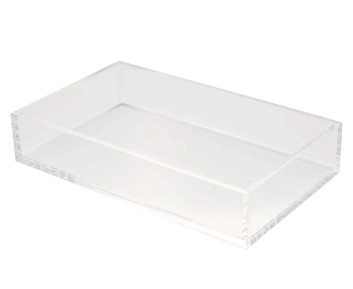 Acrylic Guest Towel Napkin Tray - Clear