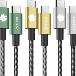 240w Type-C Fast Charging Data Cable, Compatible with iPhone 15, Macbook Pro, iPad Pro, Samsung Devices, 3-Pack (0.5m + 1m + 2m)