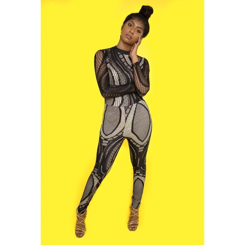 Sneak Peek Lace Black Jumpsuit