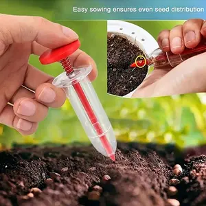 Mini Seed Sower Kit Set, Includes 2 Transplant Tools & Manual Seeder, Ideal for Carrots, Lettuce, Grass, Spinach