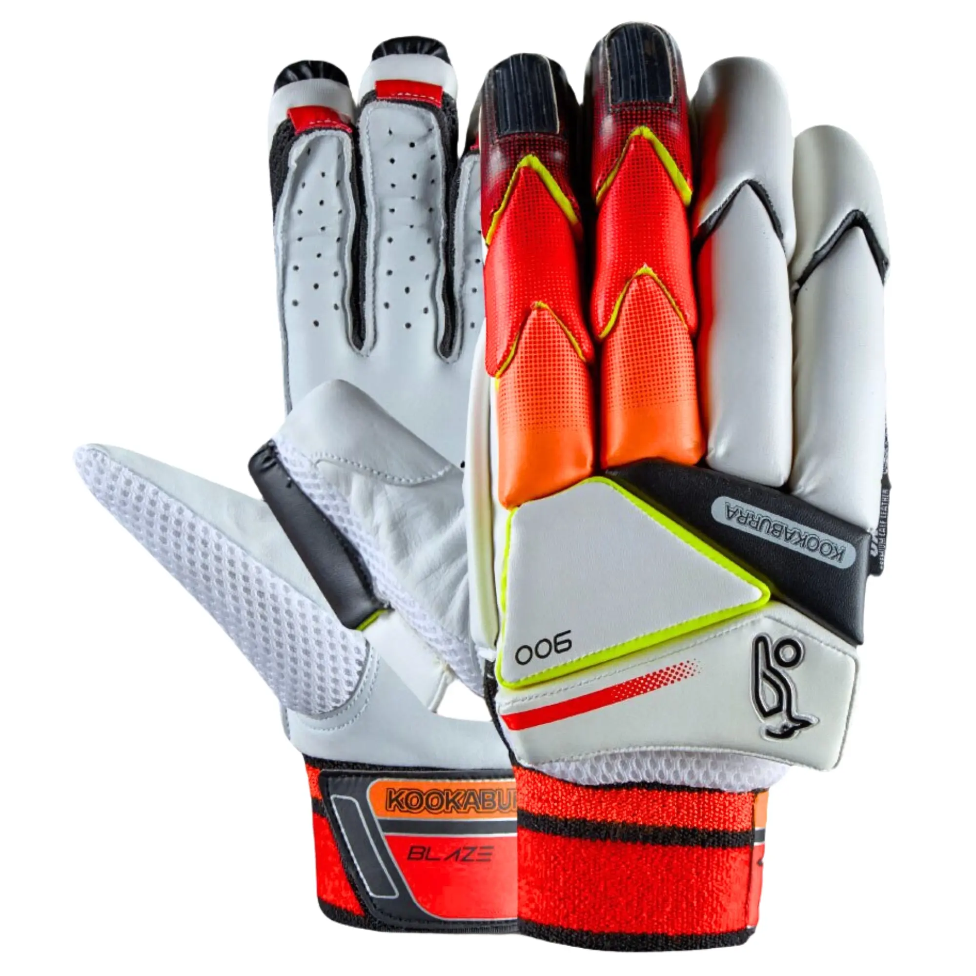 Kookaburra Batting Gloves Blaze 900 RH White/Orange/Red Adult