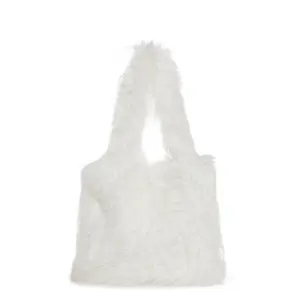 Star Dream Faux Fur Shoulder Bag - White