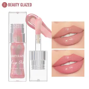 BEAUTY GLAZED Jelly Lip Gloss, Pearl Lip Oil, Moisturizing Shimmering Metallic Lip Gloss